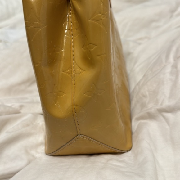 Louis Vuitton Bag Reade Monogram Vernis Pm Yellow/Gold Patent Leather Tote Small - Picture 3 of 13